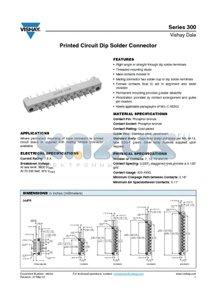 300PR-7W datasheet - Printed Circuit Dip Solder Connector