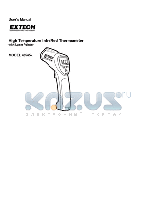 42545A datasheet - High Temperature InfraRed Thermometer with Laser Pointer