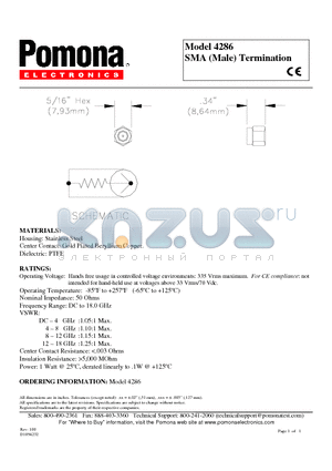 4286 datasheet - SMA (Male) Termination