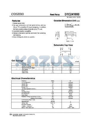 D1C241000 datasheet - Molded epoxy body, Automatic insertion compatible