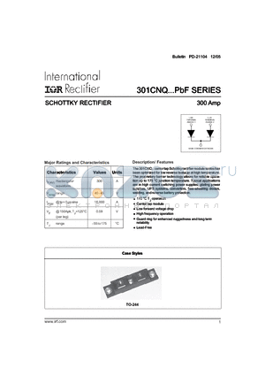 301CNQ040PBF datasheet - SCHOTTKY RECTIFIER