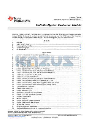 2201 datasheet - Multi-Cal-System Evaluation Module
