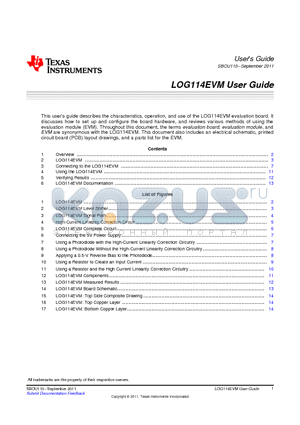 2203 datasheet - LOG114EVM User Guide