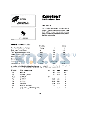 CMFSH3I datasheet - DUAL ISOLATED SCHOTTKY DIODES