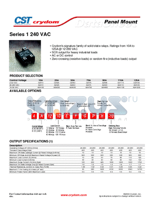 D21110 datasheet - SCR output for heavy industrial loads