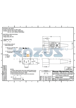 42R04-1321 datasheet - IEC 60320 C14 & C16 MALE POWER CORD PLUG; STRAIGHT CONNECTION