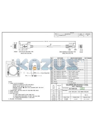 3021009-06 datasheet - USB 4P(A)/M - USB MINI 5P(B)/M