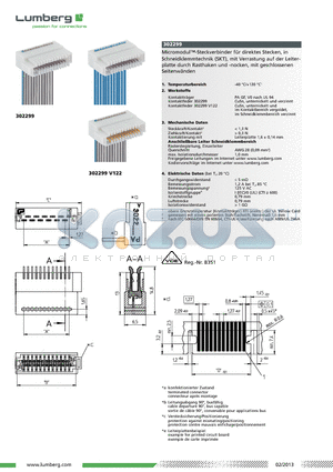 30229908 datasheet - Micro modul-Steckverbinder fur direktes Stecken, in Schneid klemm tech nik (SKT), mit Verrastung auf der Leiter - platte durch Rast haken und -nocken, mit geschlossenen Seiten wanden