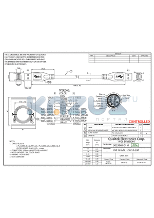 3023001-01M datasheet - USB 3.0 A/M - USB 3.0 A/M