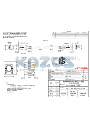 3023017-02M datasheet - USB 3.0 A/M - MICRO USB 3.0 B/M