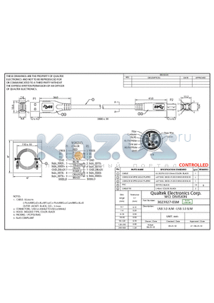 3023027-03M datasheet - USB 3.0 A/M - USB 3.0 B/M