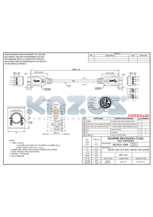 3023031-03M datasheet - MICRO USB 3.0 A B/M - MICRO USB 3.0 B/M