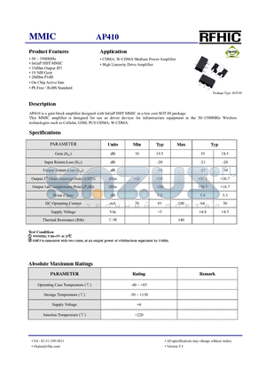 AP410 datasheet - MMIC