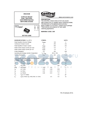 CMLD4448_10 datasheet - SURFACE MOUNT DUAL, ISOLATED HIGH SPEED SILICON SWITCHING DIODES