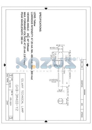 155-1624 datasheet - GHB-3M40D-Y2