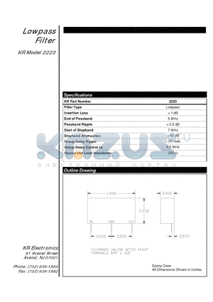 2223 datasheet - Lowpass Filter