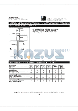 4302H datasheet - 4302H-5V, 4302H-12V Series Intergrated Resistor-5 Volts and 12 Volts Operation T-1 3/4 (5mm)