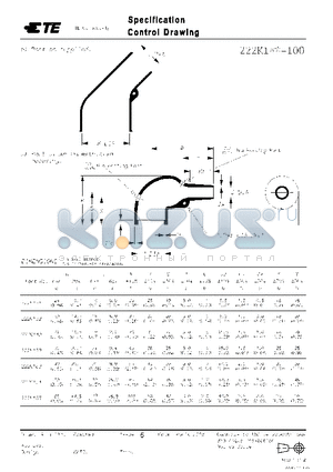 222K132 datasheet - Specification Control Drawing