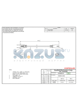 22302001 datasheet - POWER CORD