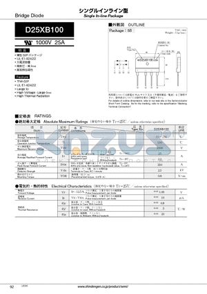 D25XB100 datasheet - Bridge Diode