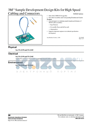 155250-2400-RB datasheet - Sample Development Design Kits for High Speed Cabling and Connectors