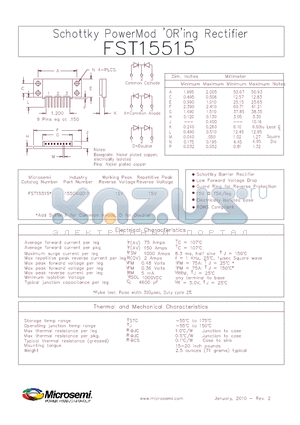 155CMQ015 datasheet - Schottky PowerMod ORing Rectifier