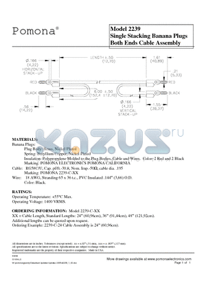 2239-C-48 datasheet - Single Stacking Banana Plugs Both Ends Cable Assembly