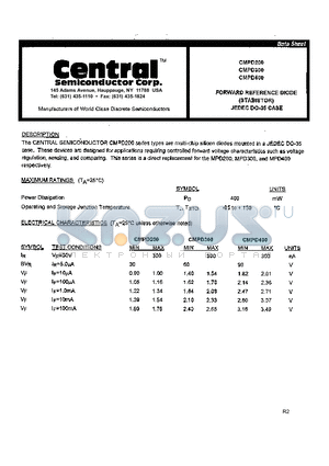 CMPD400 datasheet - FORWARD REFERENCE DIODE