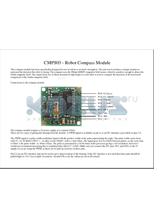 CMPS03 datasheet - Robot Compass Module