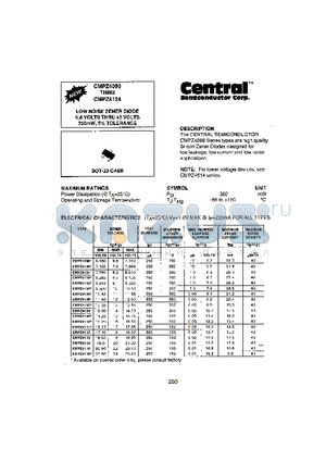 CMPZ4103 datasheet - LOW NOISE ZENER DIODE 6.8 VOLTS THRU 43 VOLTS 350mW,5% TOLERANCE