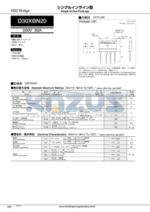 D30XBN20_10 datasheet - SBD Bridge