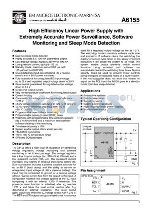 A6155SO8A datasheet - High Efficiency Linear Power Supply