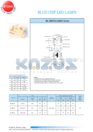 BL-HB136 datasheet - BLUE CHIP LED LAMPS