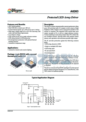 A6263 datasheet - Protected LED Array Driver