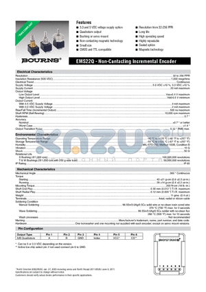 EMS22Q53-B20-WT4 datasheet - Non-Contacting Incremental Encoder