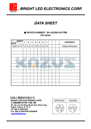 BL-HJE36A-AV-TR datasheet - Automotive : Dashboards, stop lamps, turn signals.