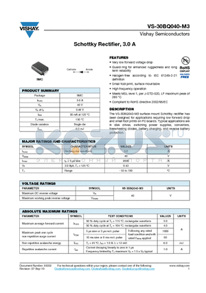 30BQ040-9AT datasheet - Schottky Rectifier, 3.0 A