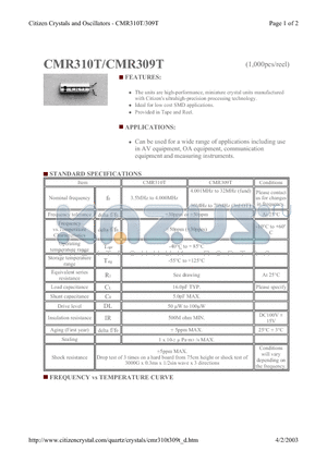 CMR309T datasheet - CMR309T