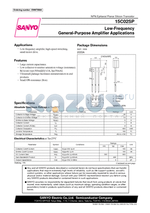 15C02SP datasheet - Low-Frequency General-Purpose Amplifier Applications
