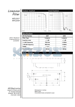 2259 datasheet - Lowpass Filter