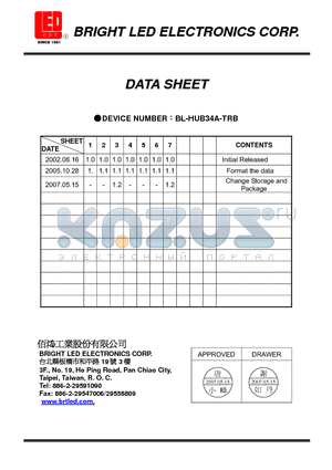 BL-HUB34A-TRB datasheet - Super Red Suitable for all SMT assembly methods.