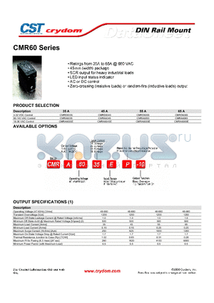 CMRA6035EP datasheet - DIN Rail Mount