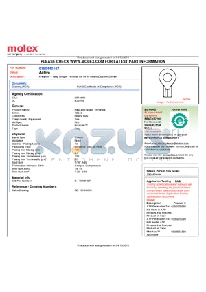 B-140-56HDT datasheet - Krimptite Ring Tongue Terminal