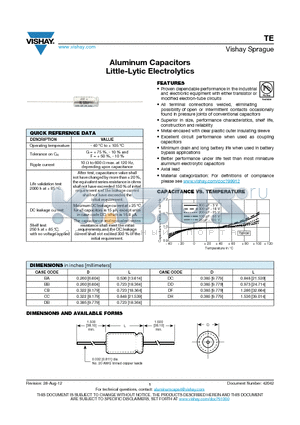 30D506G006BB2 datasheet - Aluminum Capacitors Little-Lytic Electrolytics