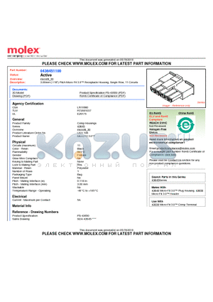 43645-1100 datasheet - 3.00mm (.118