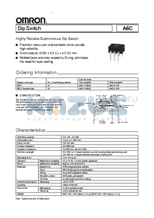 A6C-10N datasheet - Dip Switch