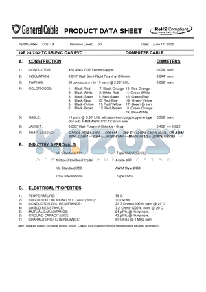 C0611A datasheet - COMPUTER CABLE