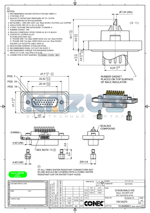 15K1A272 datasheet - D-SUB MALE HD