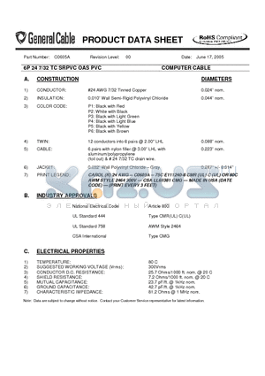 C0605A datasheet - COMPUTER CABLE