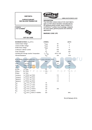 CMST2907A_10 datasheet - SURFACE MOUNT PNP SILICON TRANSISTOR